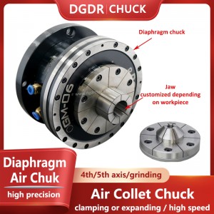 testing equipment air chuck through hole diaphragm collet chuck high speed air collet chuck grinding machine chuck high precision