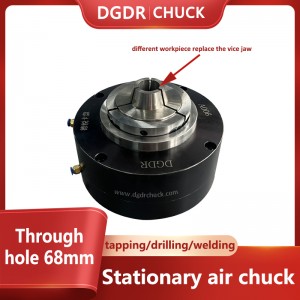 through hole air collet chuck tapping and drilling machine pneumatic chuck welding machine small air chuck