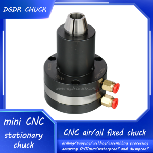 CNC processing air collet chuck through hole dsesign mini pneumatic chuck for tapping and drilling welding air chuck