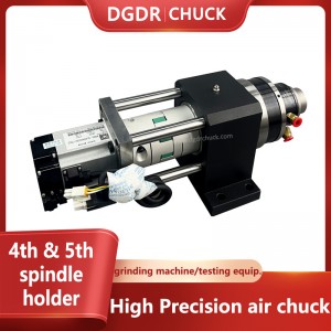 high speed rotary air collet chuck 4th and 5th processing chuck accuracy 0.005mm pneumatic chuck spindle holder grinding machine