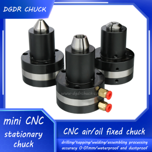 CNC processing air collet chuck through hole dsesign mini pneumatic chuck for tapping and drilling welding air chuck