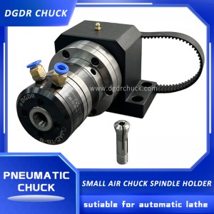 mini air collet chuck spindle holder 8MM through hole pneumatic chuck for small cnc lathe turning and cutting machine chuck