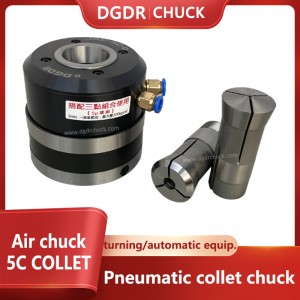 5C collet air collet chuck turning machine pneumatic collet chuck for lath equipment through hole 25MM air chuck