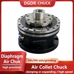 testing equipment air chuck through hole diaphragm collet chuck high speed air collet chuck grinding machine chuck high precision