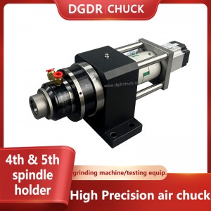 high speed rotary air collet chuck 4th and 5th processing chuck accuracy 0.005mm pneumatic chuck spindle holder grinding machine