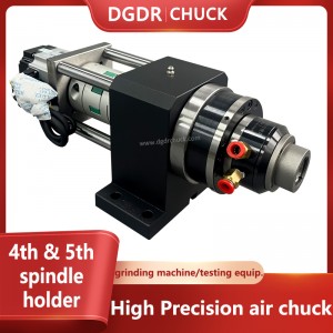 high speed rotary air collet chuck 4th and 5th processing chuck accuracy 0.005mm pneumatic chuck spindle holder grinding machine