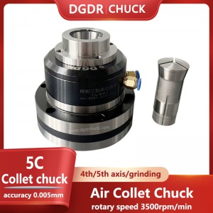 5C collet air chuck for grinding machine testing equipment pneumatic collet chuck 4th and 5th air collet chuck with 5C collet