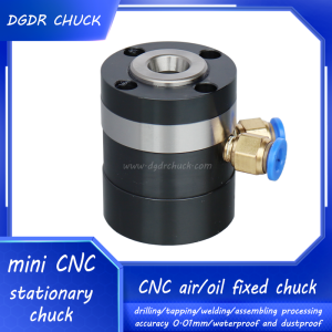 mini stationary air collet chuck DAS-MT8 through hole 8mm small pneumatic chuck for tapping and drilling machine laser welding