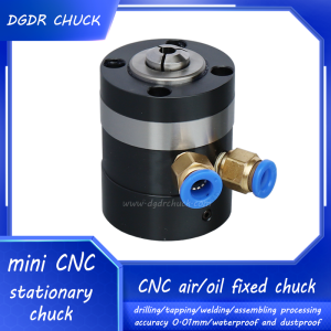 mini stationary air collet chuck DAS-MT8 through hole 8mm small pneumatic chuck for tapping and drilling machine laser welding