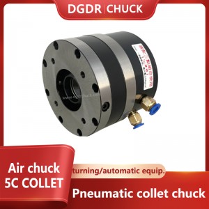 5C collet air collet chuck turning machine pneumatic collet chuck for lath equipment through hole 25MM air chuck