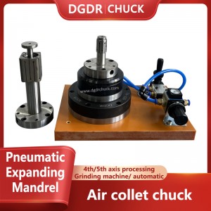 Notched hole air expanding chuck grinding machine pneumatic chuck expanding mandrel air collet chuck high precision rotary chuck