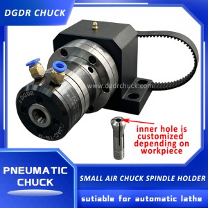 mini air collet chuck spindle holder 8MM through hole pneumatic chuck for small cnc lathe turning and cutting machine chuck