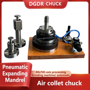 Notched hole air expanding chuck grinding machine pneumatic chuck expanding mandrel air collet chuck high precision rotary chuck