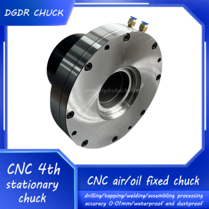 fixed air collet chuck for tapping and drilling processing CNC lathe pneumatic chuck through hole 65MM stationary chuck