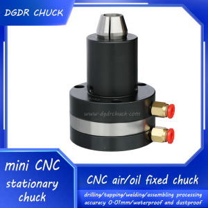 CNC processing air collet chuck through hole dsesign mini pneumatic chuck for tapping and drilling welding air chuck