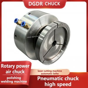 polishing machine rotary power chuck through hole 25MM pneumatic collet chuck laser cutting machine air collet chuck