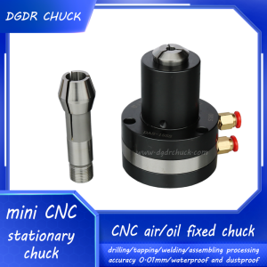 CNC processing air collet chuck through hole dsesign mini pneumatic chuck for tapping and drilling welding air chuck