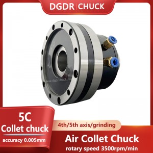 5C collet air chuck for grinding machine testing equipment pneumatic collet chuck 4th and 5th air collet chuck with 5C collet