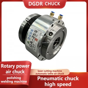 polishing machine rotary power chuck through hole 25MM pneumatic collet chuck laser cutting machine air collet chuck