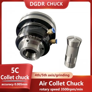 5C collet air chuck for grinding machine testing equipment pneumatic collet chuck 4th and 5th air collet chuck with 5C collet