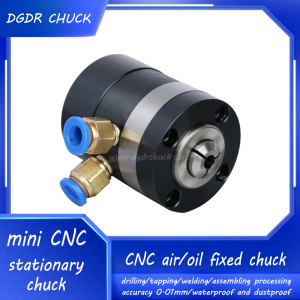 mini stationary air collet chuck DAS-MT8 through hole 8mm small pneumatic chuck for tapping and drilling machine laser welding