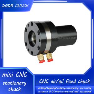 CNC processing air collet chuck through hole dsesign mini pneumatic chuck for tapping and drilling welding air chuck