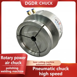 polishing machine rotary power chuck through hole 25MM pneumatic collet chuck laser cutting machine air collet chuck