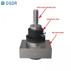 Notched hole air expanding chuck grinding machine pneumatic chuck expanding mandrel air collet chuck high precision rotary chuck