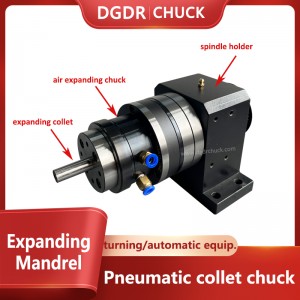 air expanding mandrel high speed pneumatic mini collet chuck 4th and 5th processing expanding chuck for grinding machine