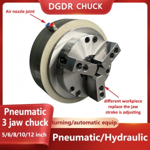 Through hole design, clamping range from 5-200mm high speed, Max rotary speed is 3500rpm/min accuracy less than 0.02mm motor driven rotate suitable for the automatic equipment and turning machine