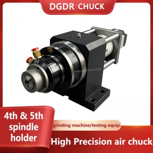 high speed rotary air collet chuck 4th and 5th processing chuck accuracy 0.005mm pneumatic chuck spindle holder grinding machine