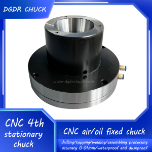 fixed air collet chuck for tapping and drilling processing CNC lathe pneumatic chuck through hole 65MM stationary chuck