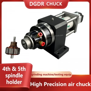 high speed rotary air collet chuck 4th and 5th processing chuck accuracy 0.005mm pneumatic chuck spindle holder grinding machine