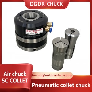 5C collet air collet chuck turning machine pneumatic collet chuck for lath equipment through hole 25MM air chuck