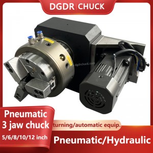 pneumatic 3 jaw chuck 5 6 8 10 12inch air chuck for automatic lathe soft jaw chuck lathe air chuck through oil cylinder