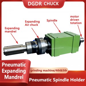 inner hole expanding mandrel air collet chuck spindle holder pneumatic chuck for grinding machine rotary oil expanding collet