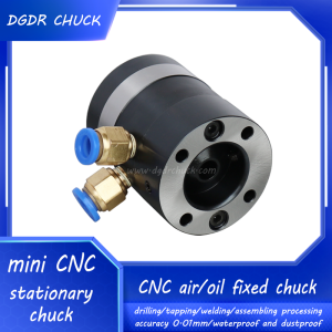 mini stationary air collet chuck DAS-MT8 through hole 8mm small pneumatic chuck for tapping and drilling machine laser welding