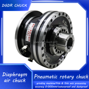 grinding machine air collet chuck 4th and 5th axis processing pneumatic chuck diaphragm high precision air chuck through hole