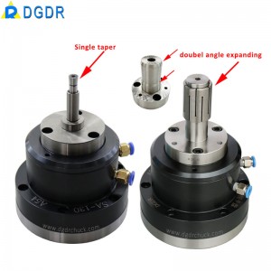 Notched hole air expanding chuck grinding machine pneumatic chuck expanding mandrel air collet chuck high precision rotary chuck